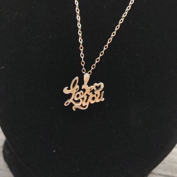 Sterling Silver I Love You necklace. P1 - Picture 1 of 6